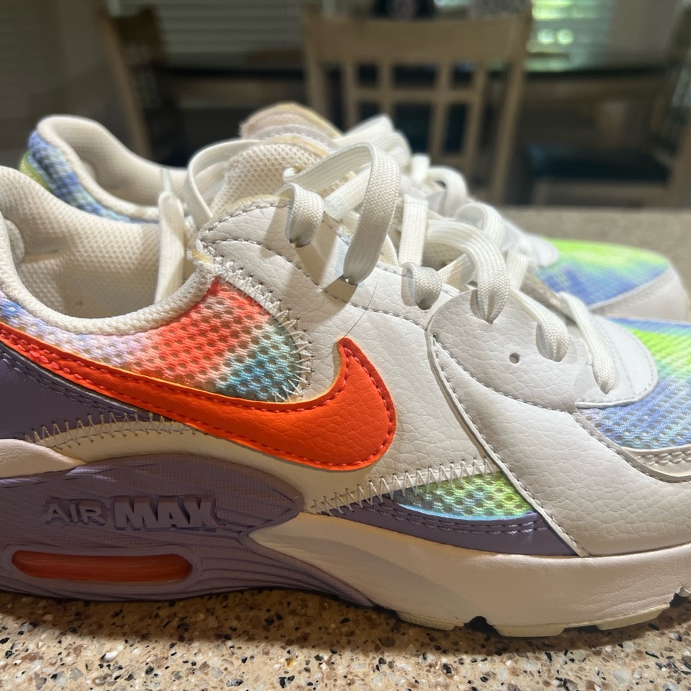 Nike Air Max White with Orange and Purple Accents